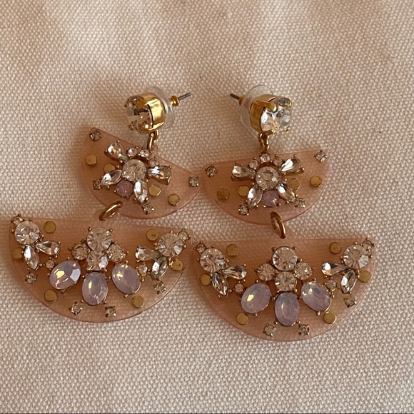 J. Crew Jewelry - J.Crew Pink Lucite Earrings